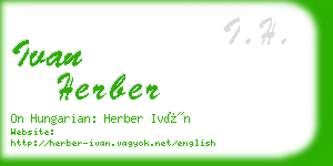 ivan herber business card